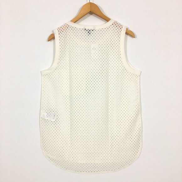 NEW! Banana Republic Ivory Eyelet Pocket Tank - L - Picture 3 of 5